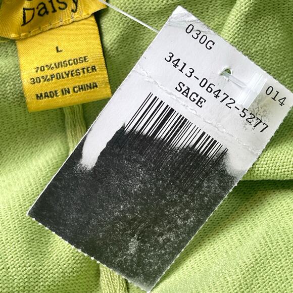 Daisy Sage Green Pleated Mini Skirt Women’s Large Preppy Tenniscore Knit Skort - Picture 8 of 11